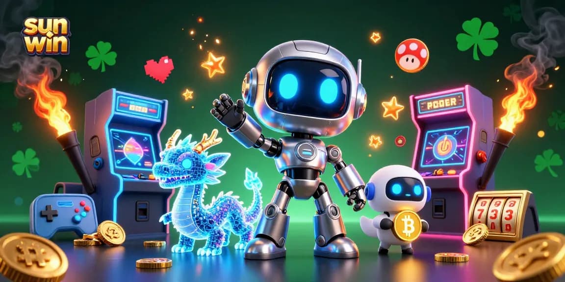 Win big with sun win in a vibrant cyberpunk casino atmosphere featuring dynamic gaming elements.