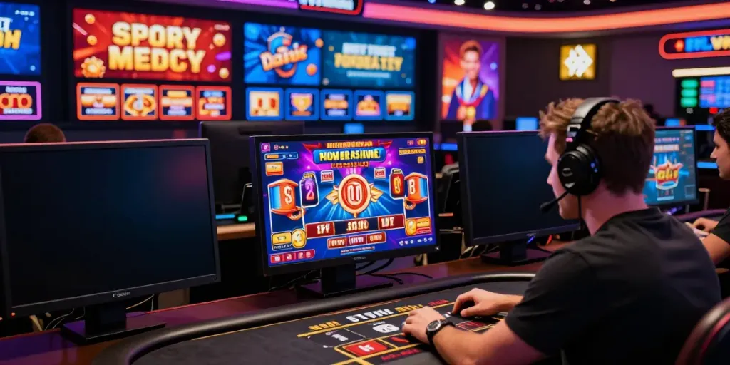 Exciting SIN88 gaming platform scene with live dealer and vibrant interface.