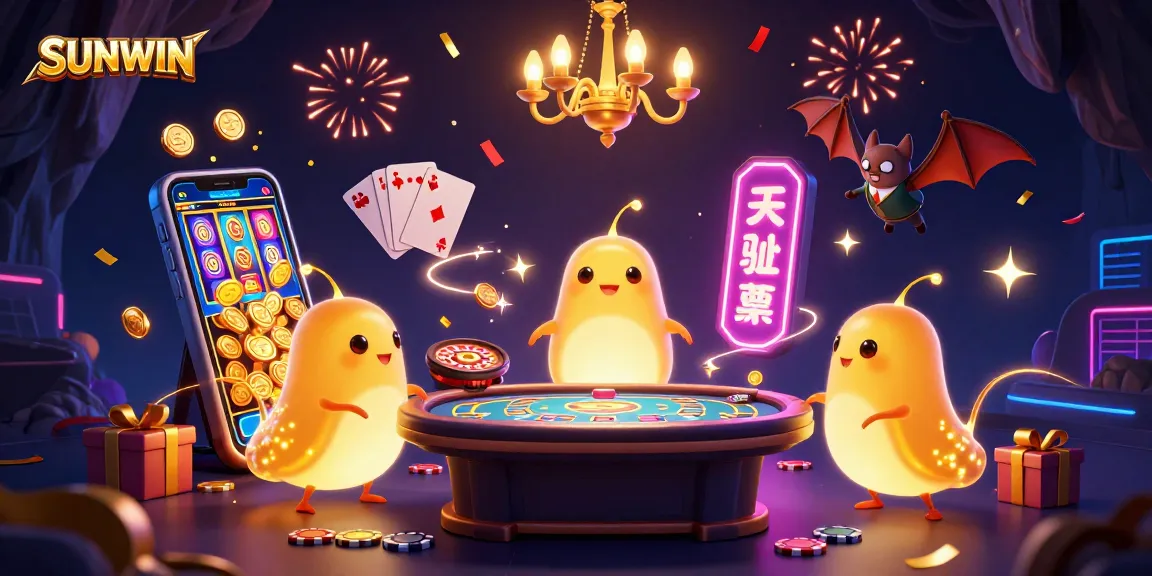 SUNWIN offers an exciting gaming experience with dynamic gameplay in a vibrant cave casino setting.