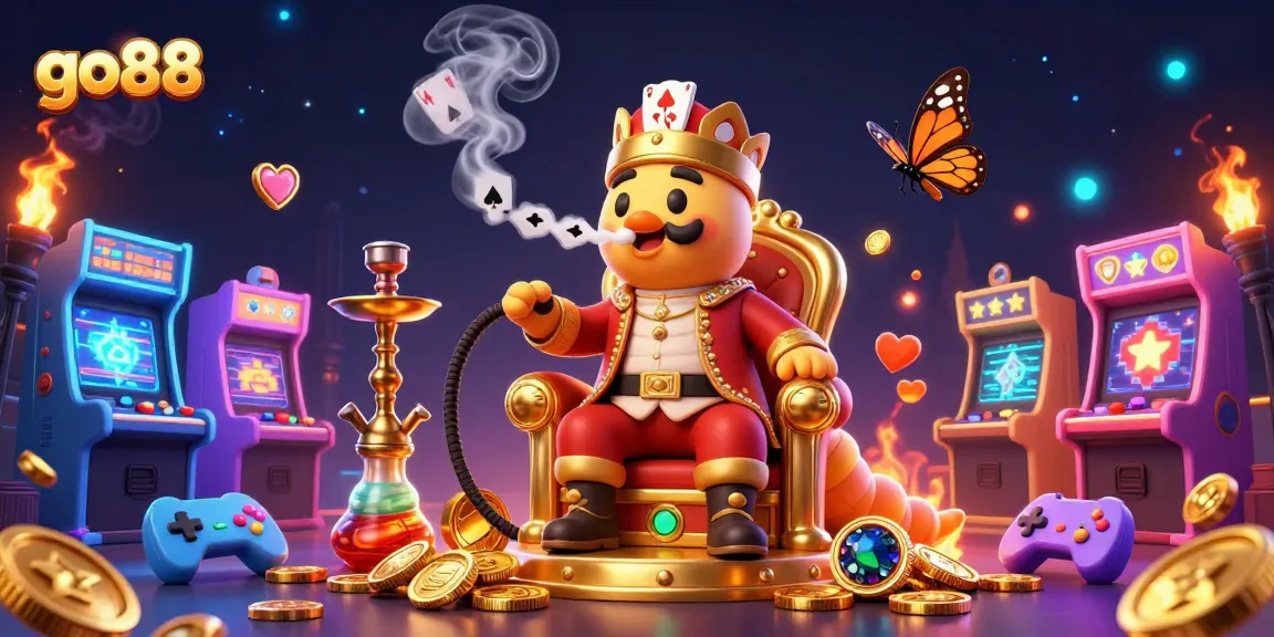 Experience immersive go88 gameplay with a vibrant casino-themed 3D illustration showcasing exciting elements.